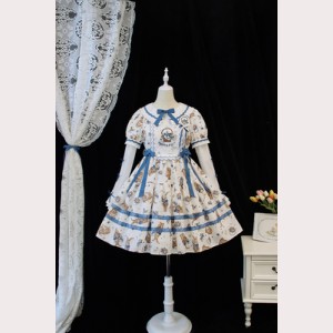 Blueberry Rabbit Country Lolita Dress OP by Alice Girl (AGL67B)
